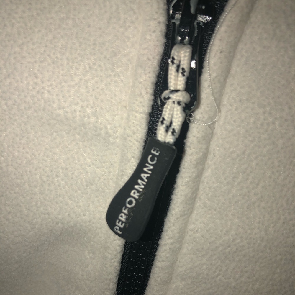 Calvin Klein Cream Fleece Zip-Up Jacket - Picture 3 of 4